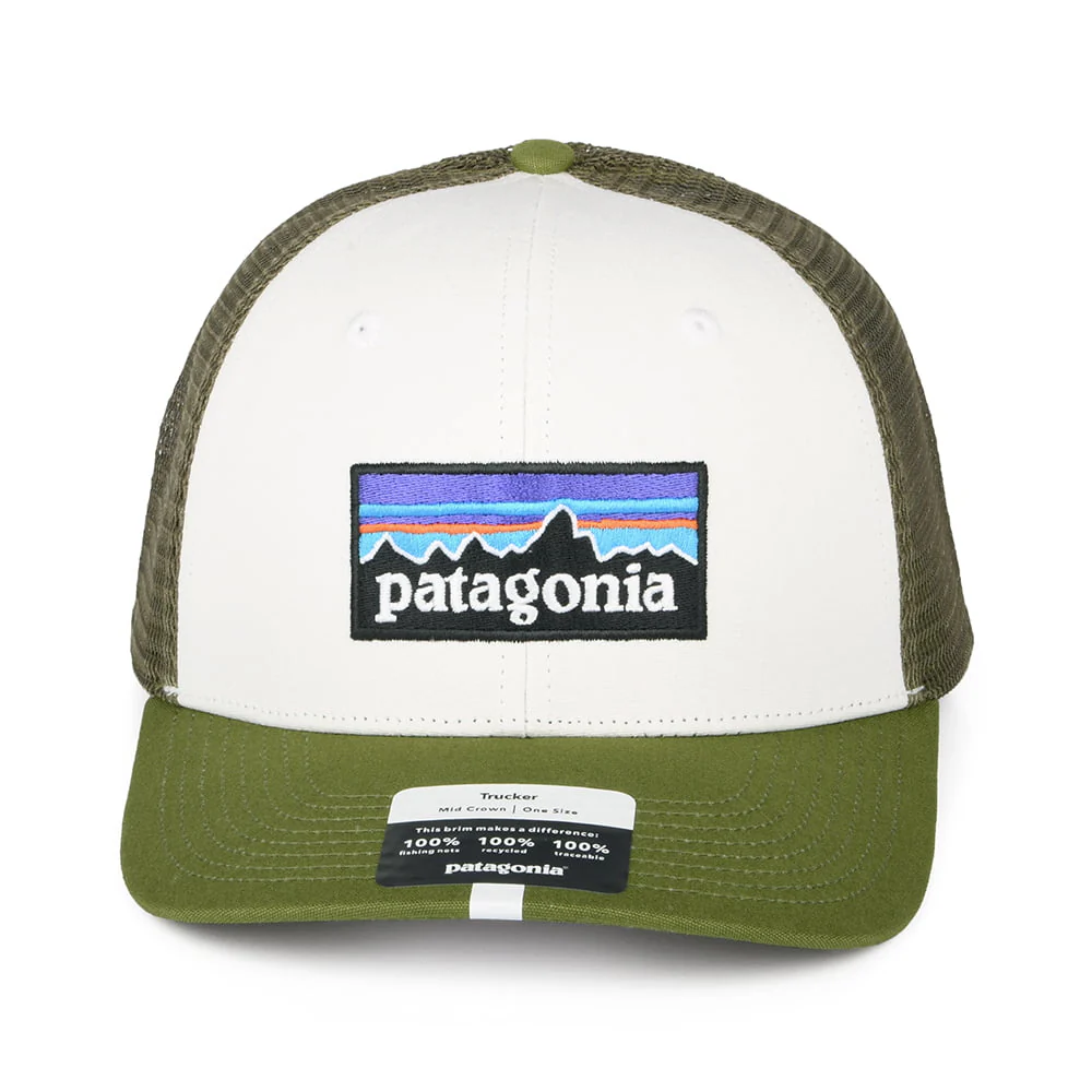 Patagonia P-6 Logo Trucker Cap aus organischer Baumwolle - Weiß-Grün - Image 2