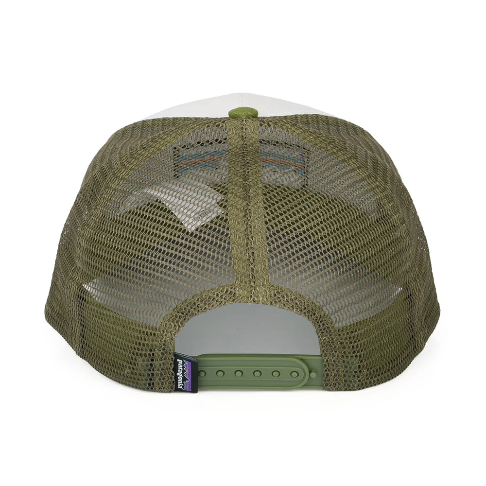 Patagonia P-6 Logo Trucker Cap aus organischer Baumwolle - Weiß-Grün - Image 3