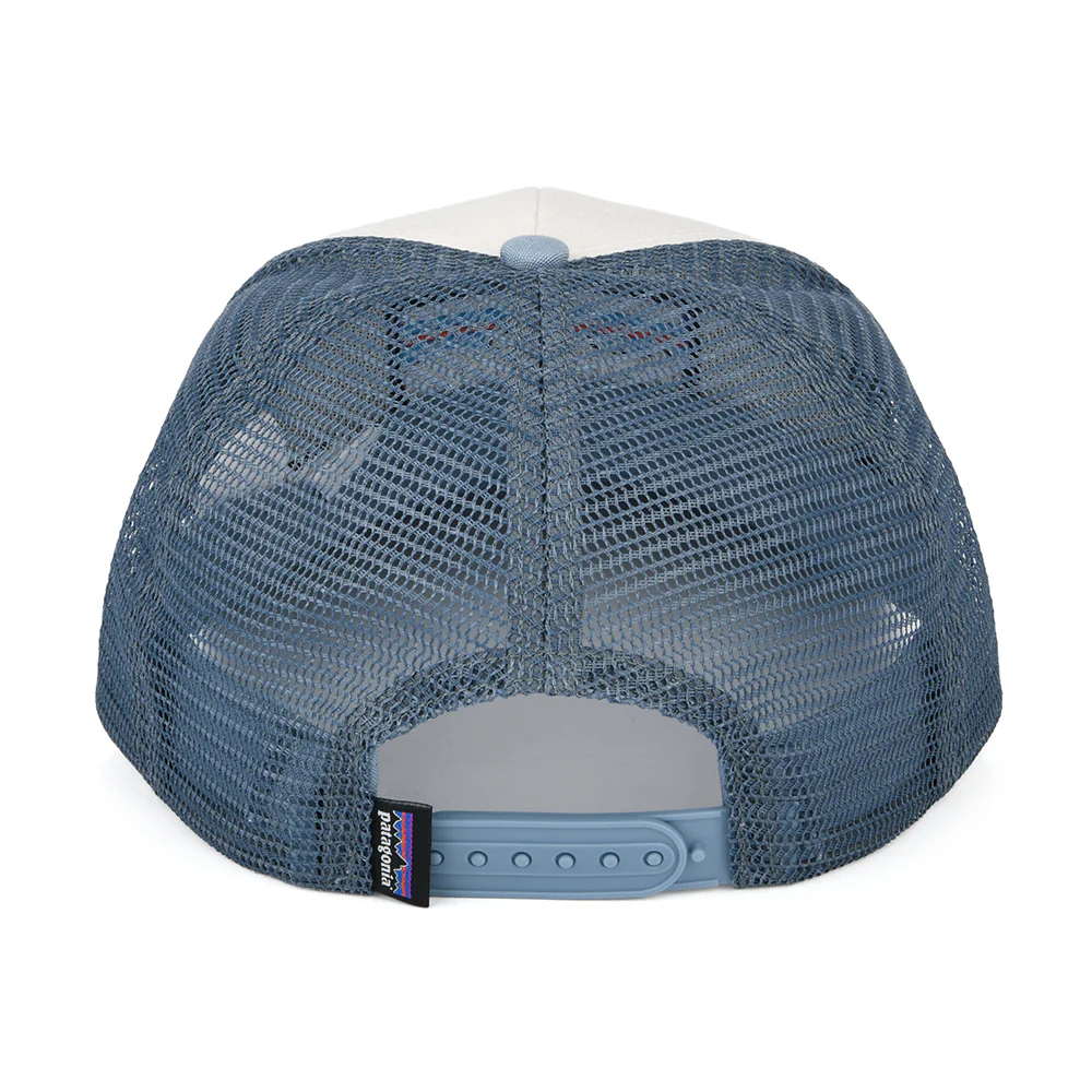 Patagonia P-6 Logo Trucker Cap aus organischer Baumwolle - Weiß-Rauchblau - Image 3