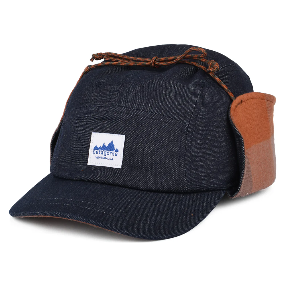 Patagonia Range Baseball Cap mit Ohrenklappen - Denim-Braun