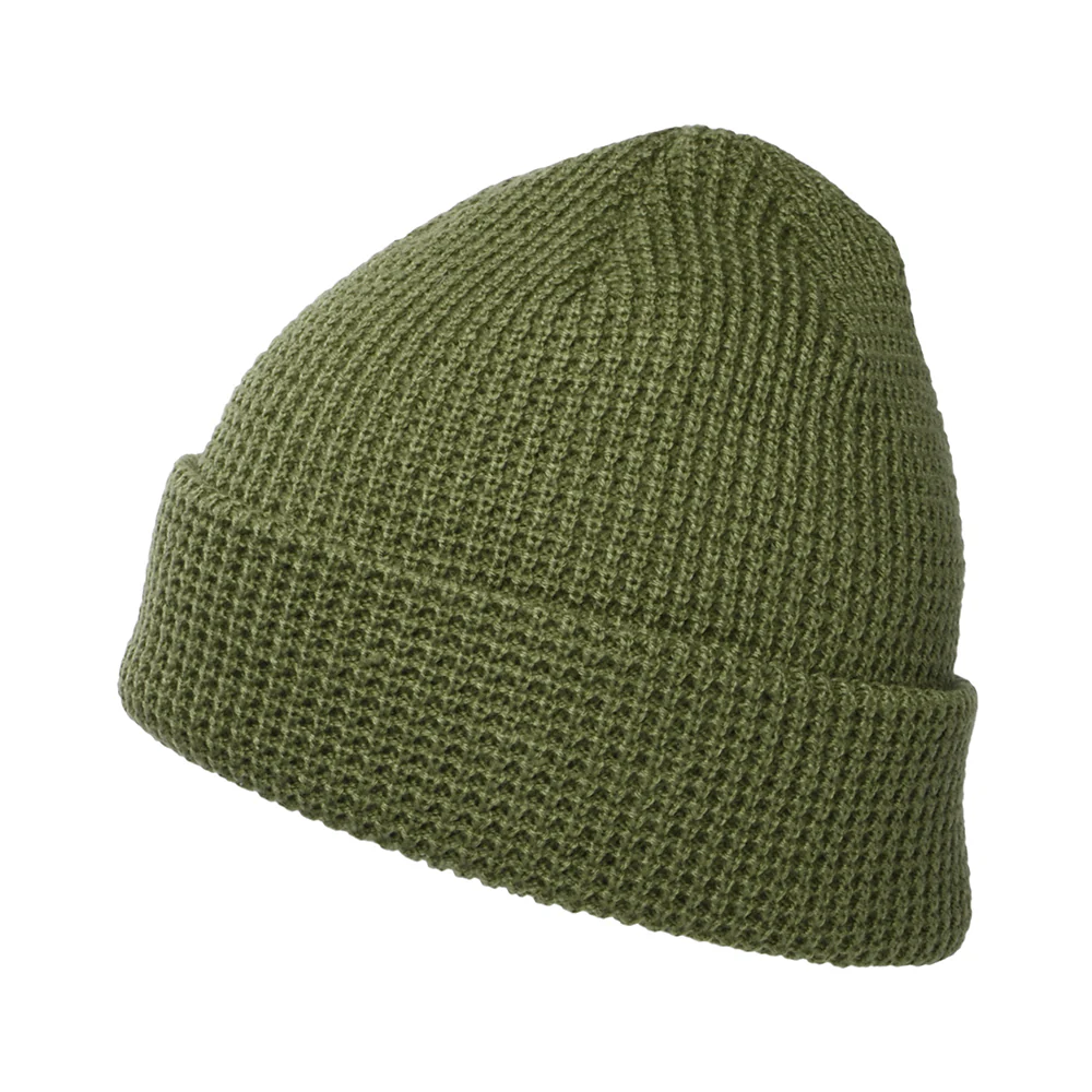 Patagonia Snowdrifter Beanie Mütze und Waffelstrickmuster - Olivgrün - Image 2