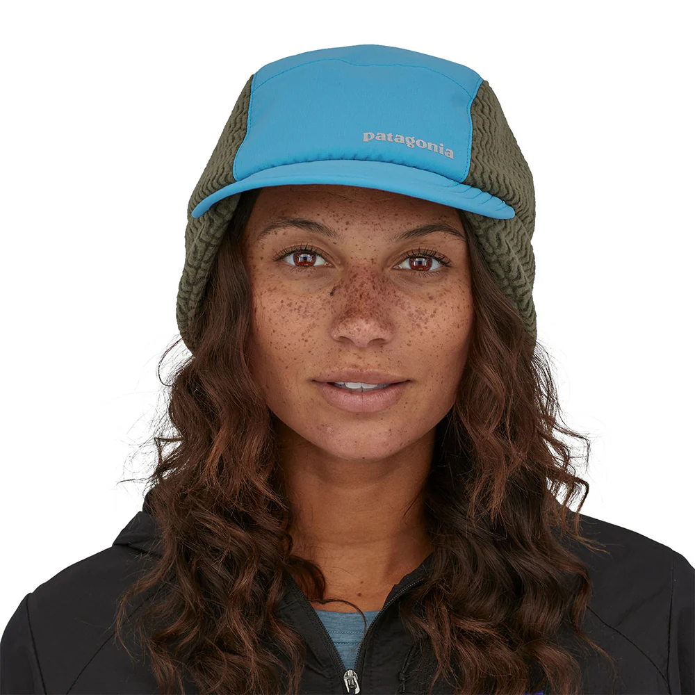 Patagonia Winter Duckbill Baseball Cap mit Ohrenklappen - Blau-Grau - Image 5