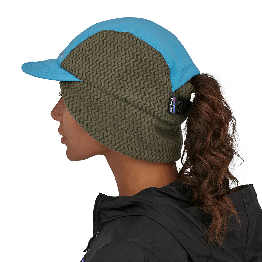 Patagonia Winter Duckbill Baseball Cap mit Ohrenklappen - Blau-Grau - Image 6