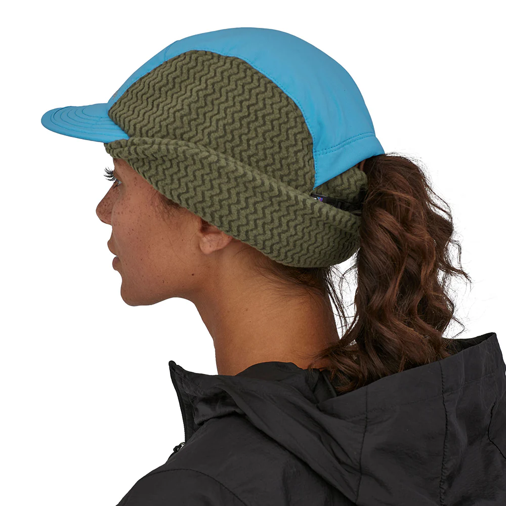 Patagonia Winter Duckbill Baseball Cap mit Ohrenklappen - Blau-Grau - Image 7