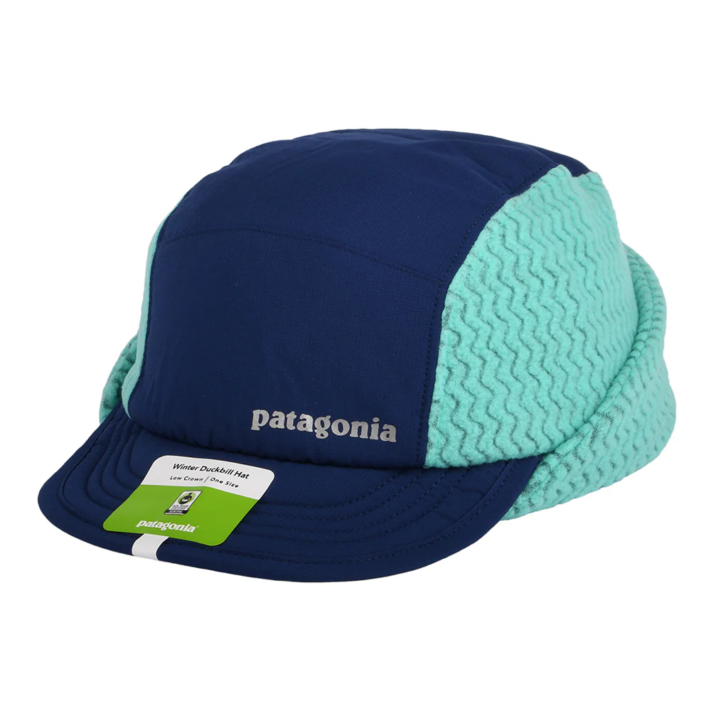 Patagonia Winter Duckbill Baseball Cap mit Ohrenklappen - Marineblau-Türkis - Image 2