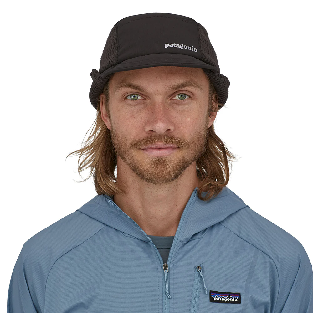 Patagonia Winter Duckbill Baseball Cap mit Ohrenklappen - Schwarz - Image 5