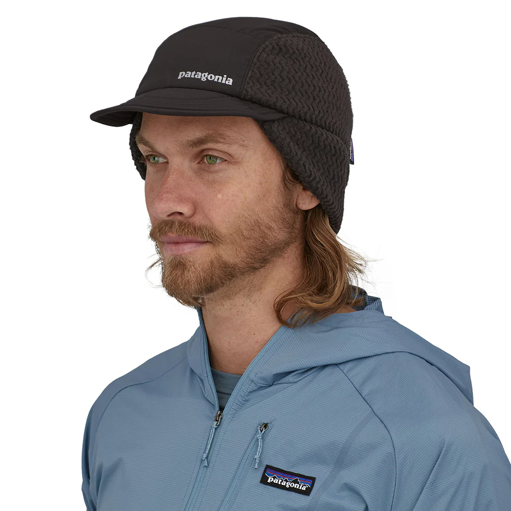 Patagonia Winter Duckbill Baseball Cap mit Ohrenklappen - Schwarz - Image 6