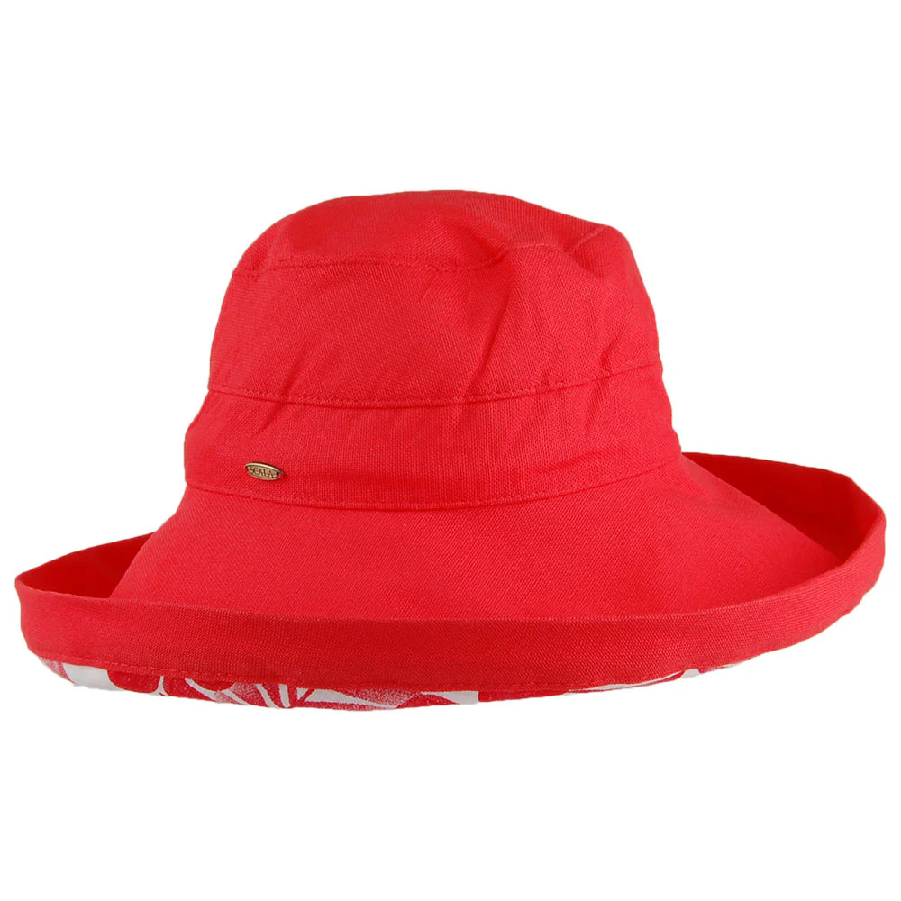 Scala Aninata Packbarer Sonnenhut aus Baumwolle - Koralle - Image 2