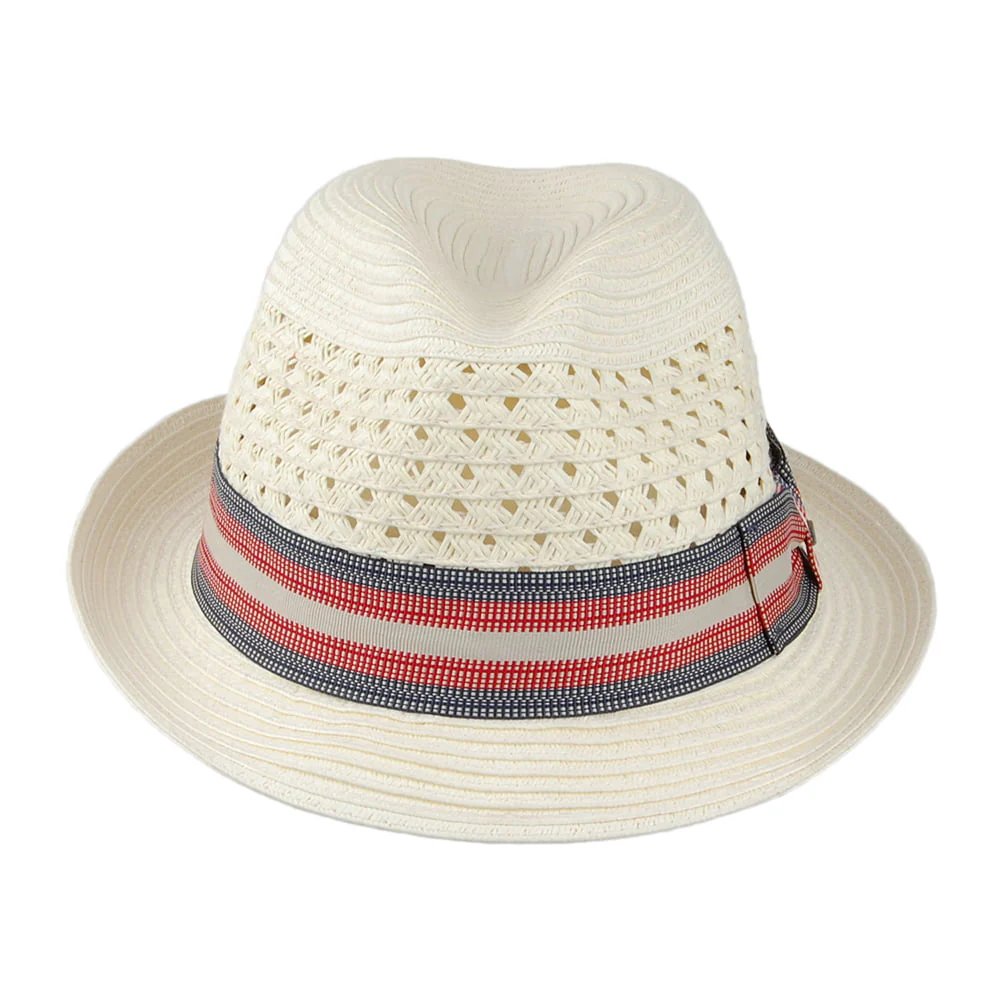 Scala Baytown Vented Fedora Hut aus geflochtenem Papier - Elfenbein - Image 3