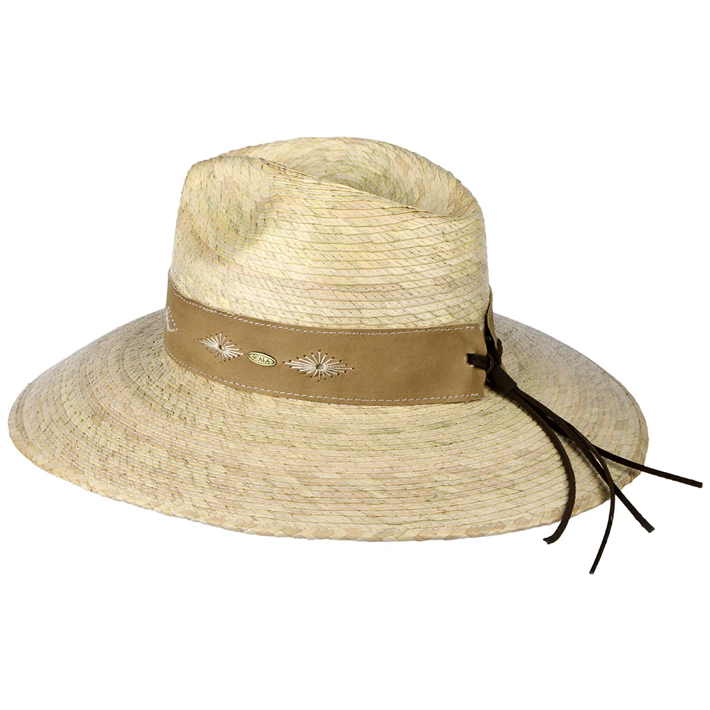 Scala Bianca Safari Fedora Hut aus Palmenstroh - Natur - Image 2