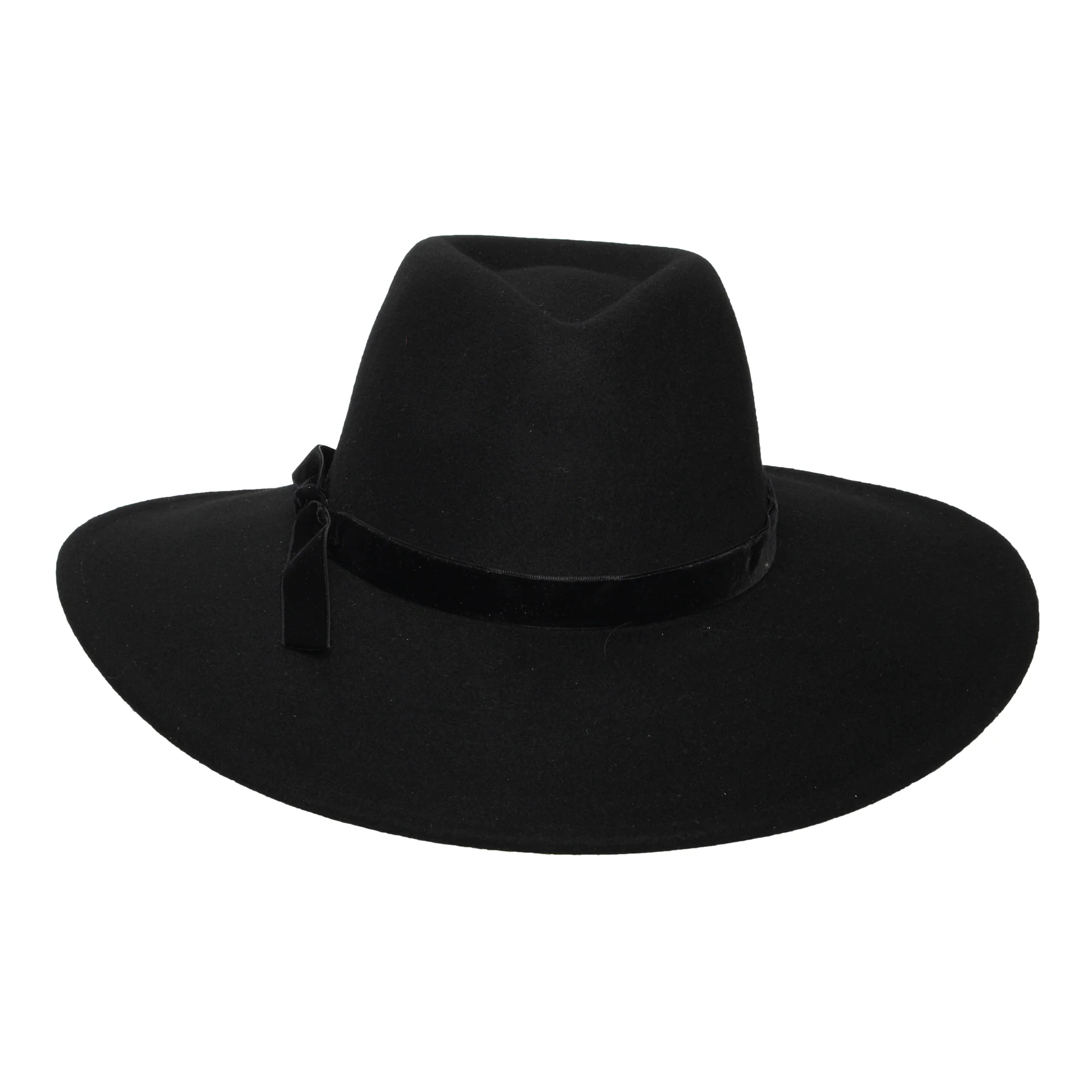 Scala Calista Rancher Fedora Hut aus Wollfilz mit Samt-Hutband III - Schwarz - Image 3