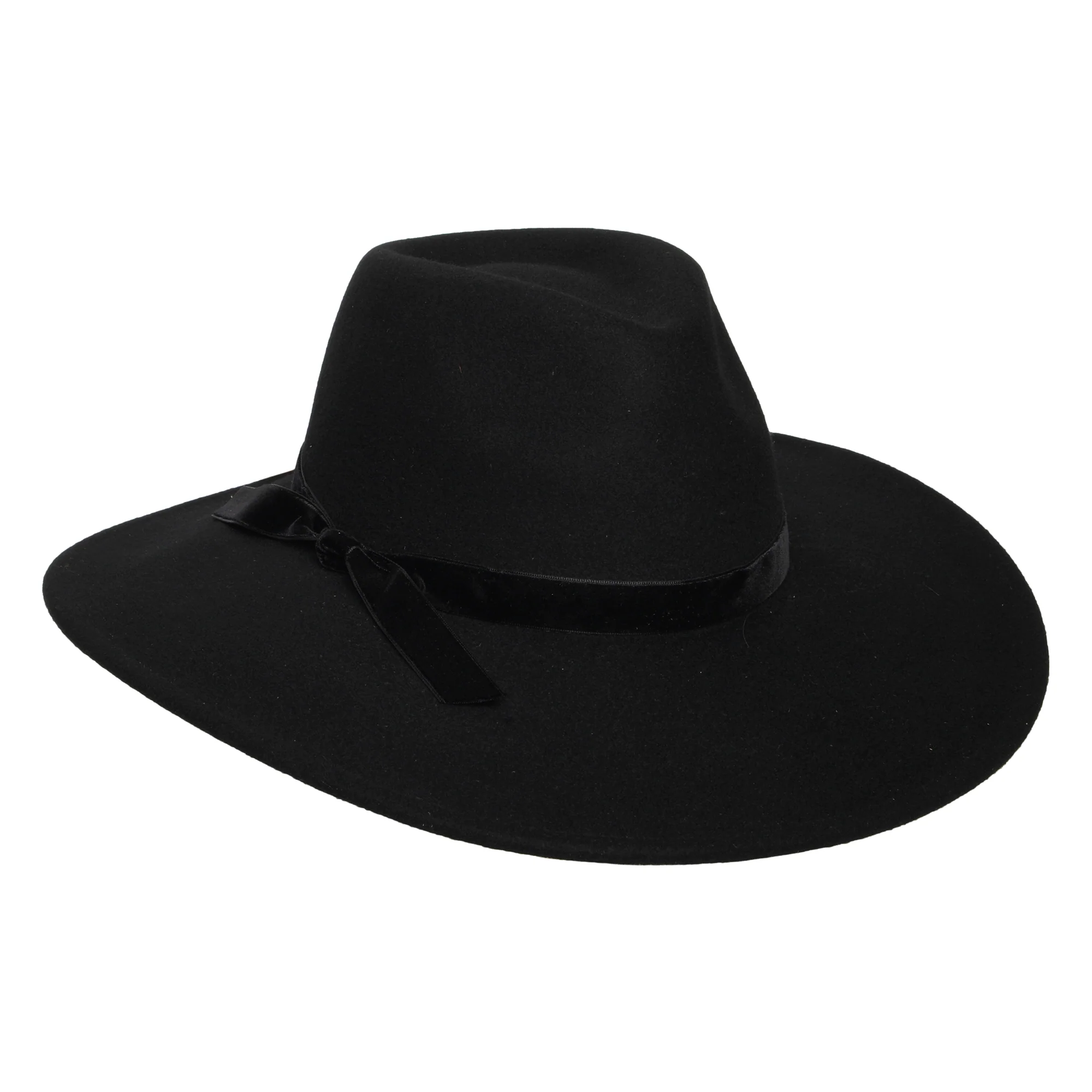 Scala Calista Rancher Fedora Hut aus Wollfilz mit Samt-Hutband III - Schwarz - Image 4