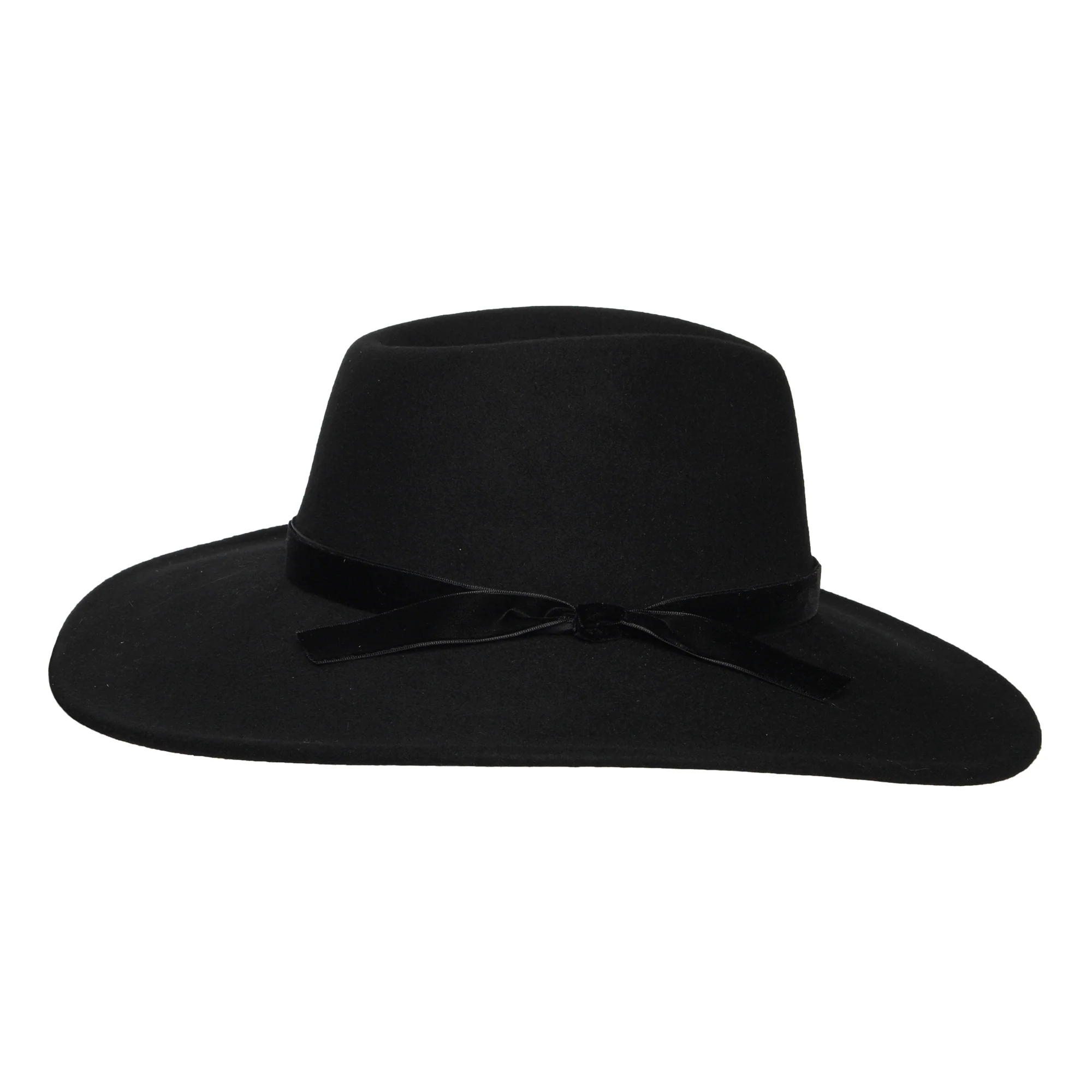 Scala Calista Rancher Fedora Hut aus Wollfilz mit Samt-Hutband III - Schwarz - Image 5