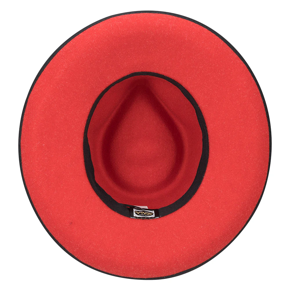 Scala Dillane Rancher Fedora Hut - Schwarz-Rot - Image 2