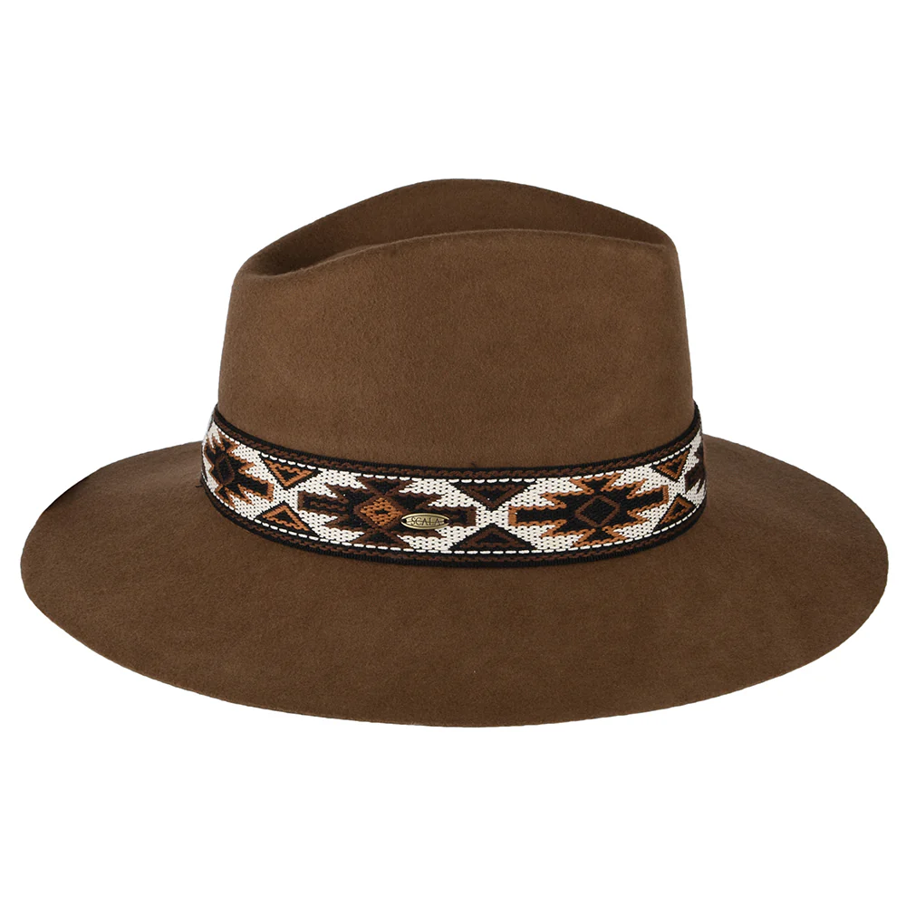 Scala Dona Safari Fedora Hut aus Wollfilz mit Aztek Band - Pekan - Image 2