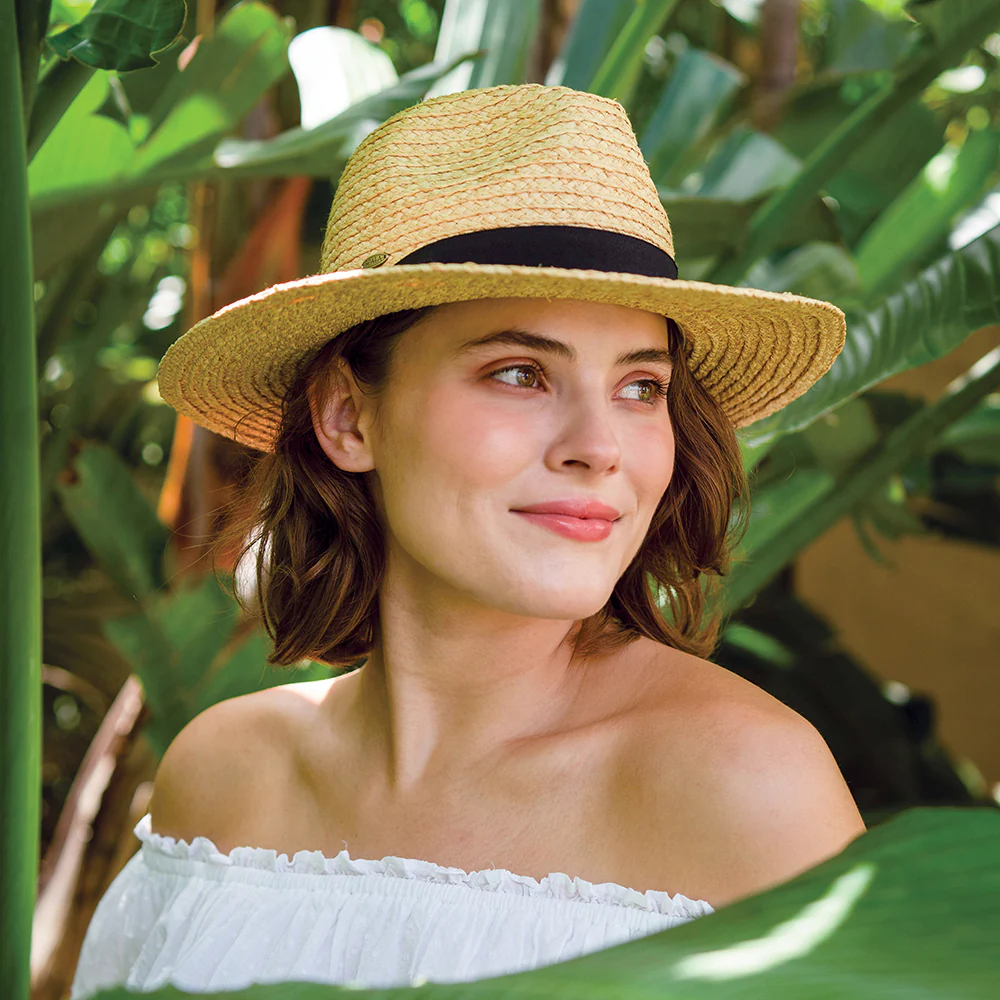 Scala Franie Safari Fedora Hut aus Raffia Stroh - Natur - Image 2