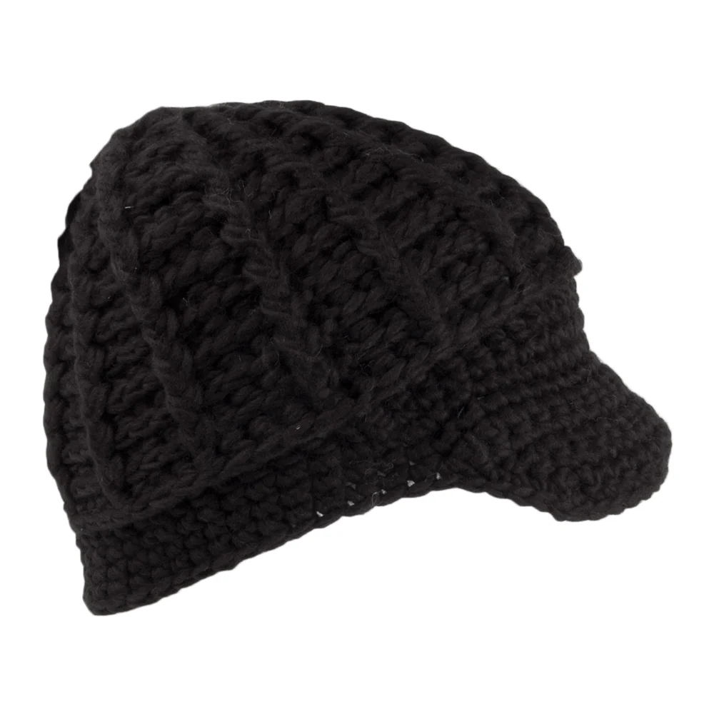 Scala Letizia Gestrickte Schirm Beanie Mütze - Schwarz - Image 2