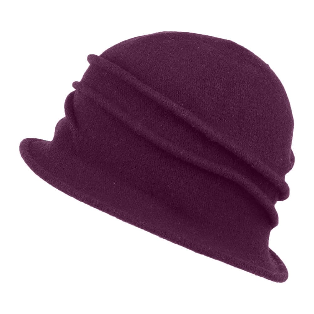 Scala Glockenhut aus Wolle mit Rose - Lila - Image 2