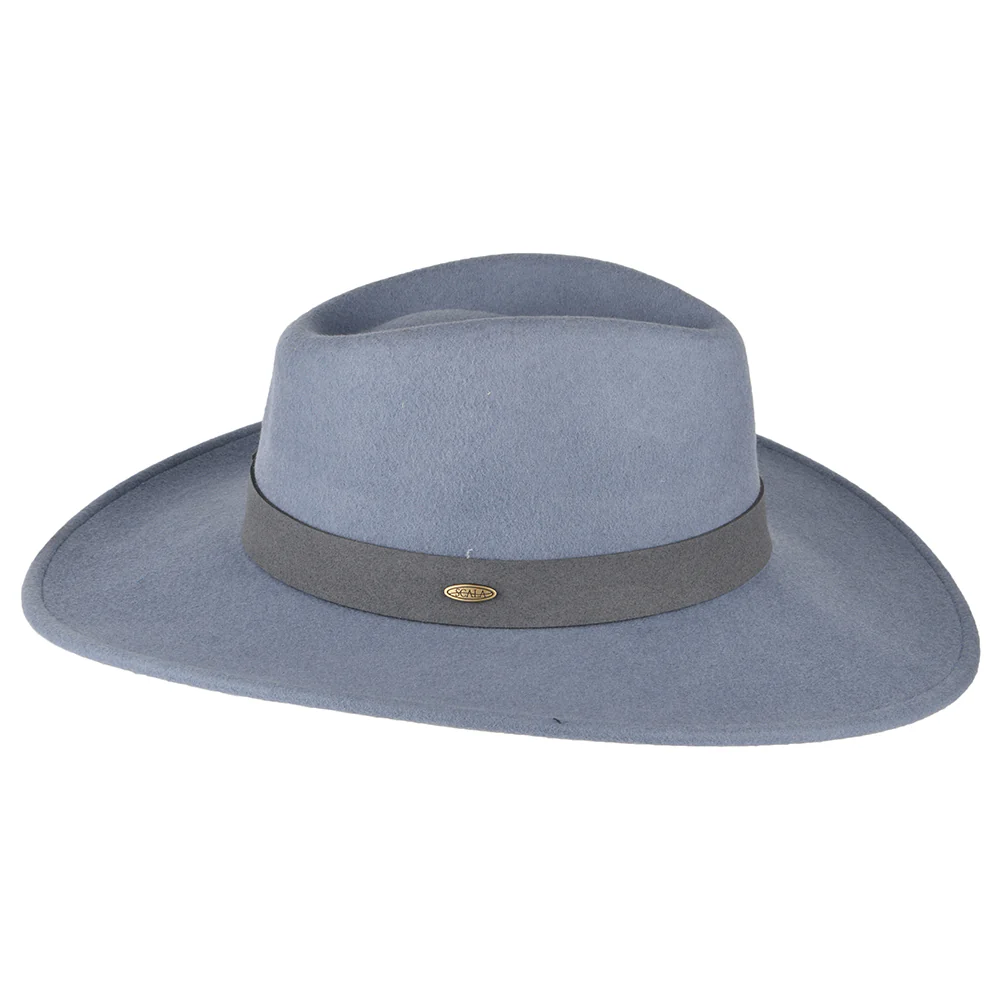 Scala Inaki Safari Fedora Hut aus Wollfilz - Eisblau - Image 2