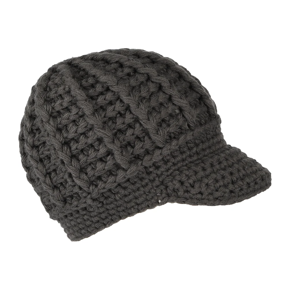 Scala Letizia Gestrickte Schirm Beanie Mütze - Grau - Image 2