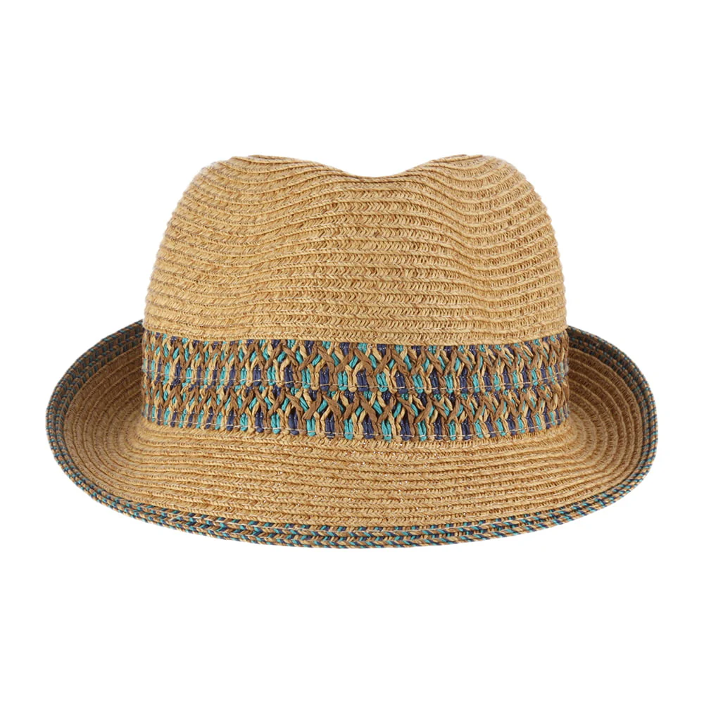 Scala Paper Braid Trilby Hut - Natur-Blau - Image 3