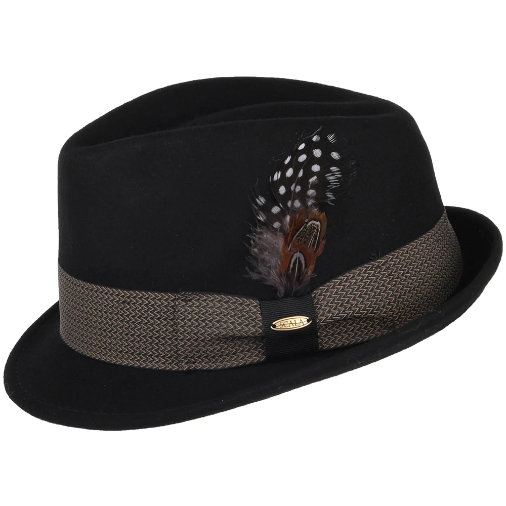 Scala Rexburg Knautschbarer Trilby Hut aus Wollfilz - Schwarz - Image 2