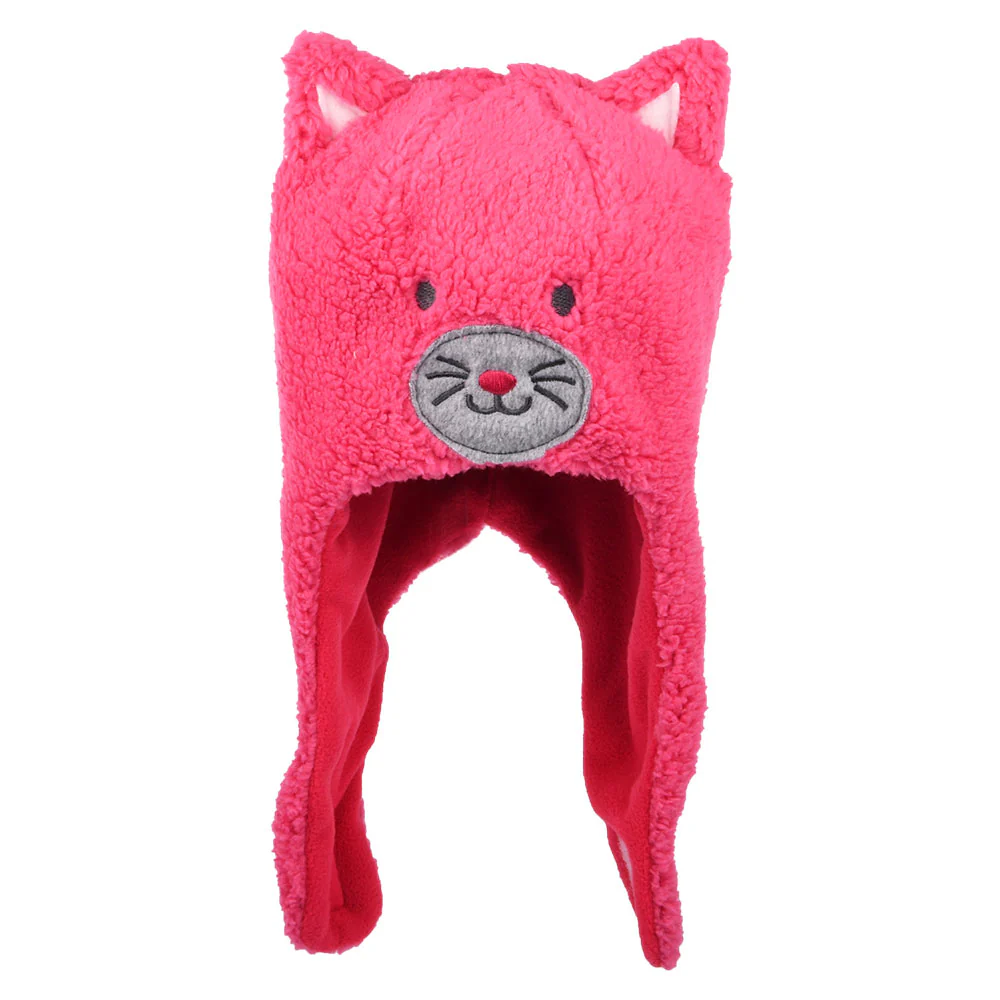 Scala Tier mit Ohrenklappen Beanie Mütze - Rosa - Image 2