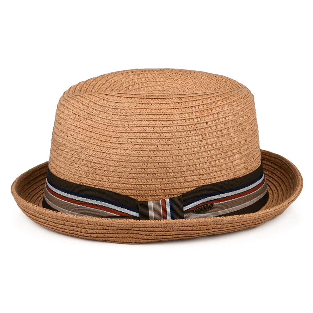 Scala Trilby Strohhut mit Gestreiftem Hutband- Toast - Image 2