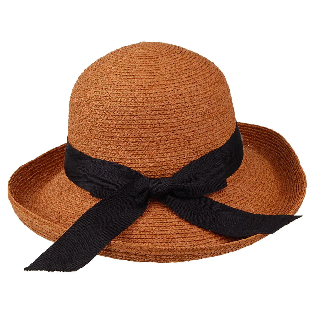 Scala Unisex Ravello Sonnenhut Feingeflochten aus Raffia-Stroh - Tee - Image 3