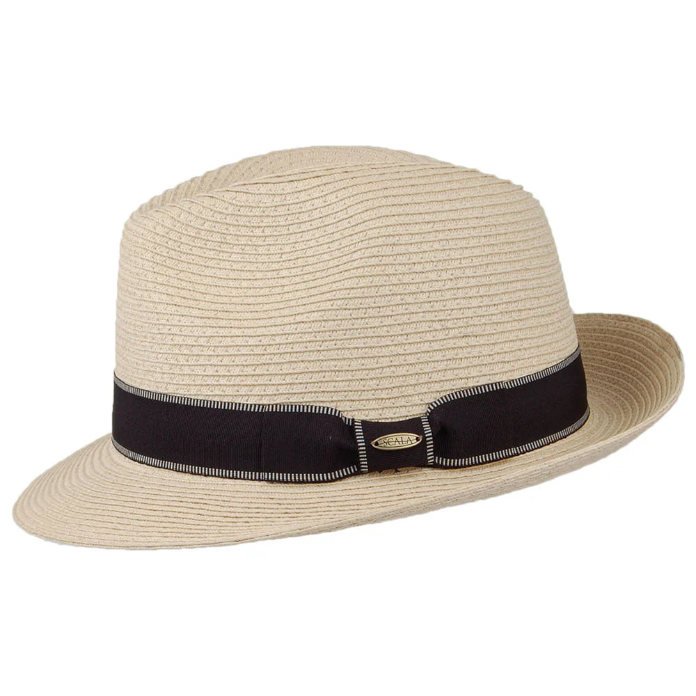 Scala Wyatt Fedora Hut Feingeflochten aus Toyo Stroh - Natur - Image 2