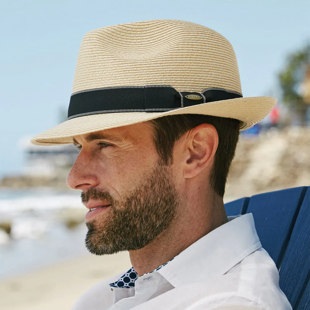 Scala Wyatt Fedora Hut Feingeflochten aus Toyo Stroh - Natur - Image 3