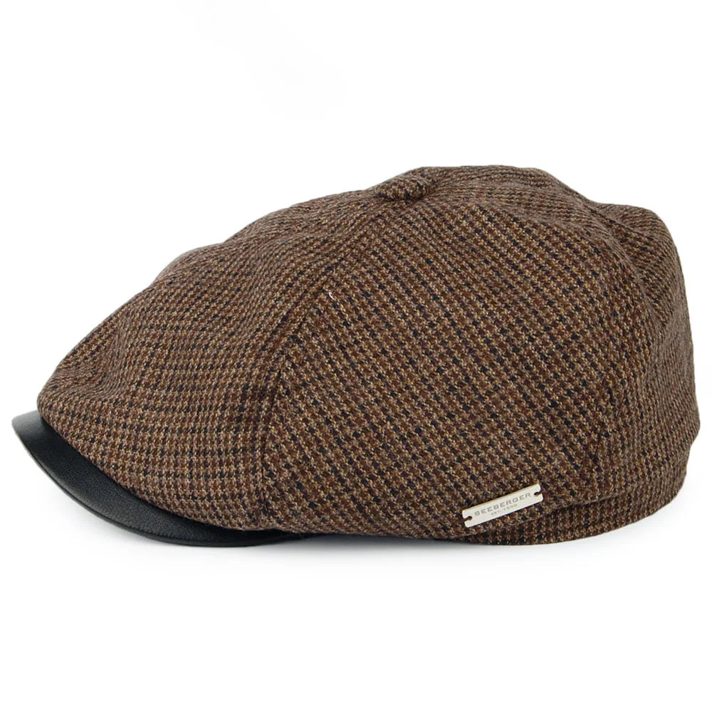 Seeberger Ballonmütze Houndstooth - Braun - Image 3