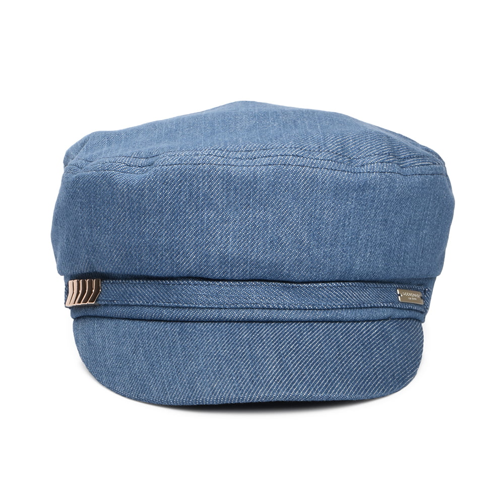 Seeberger Denim Bakerboy Ballonmütze - Blau - Image 3