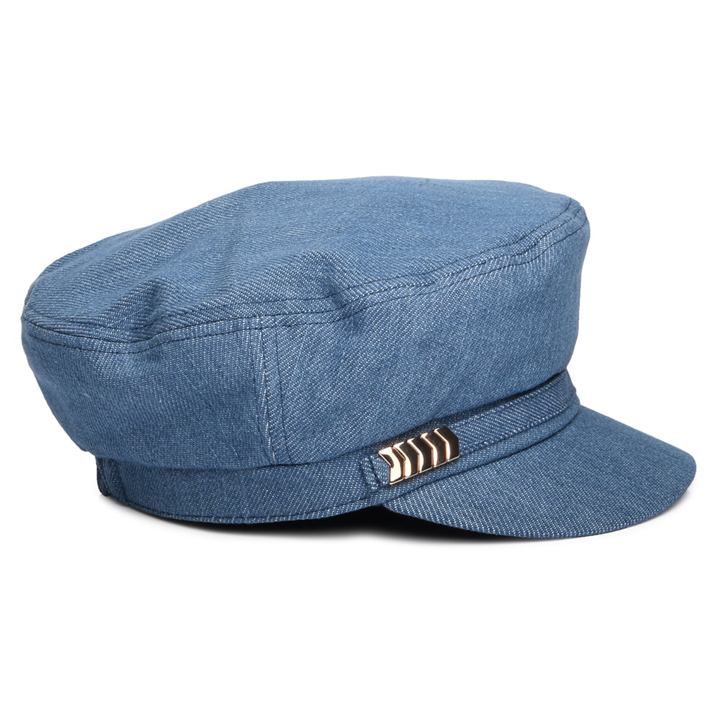 Seeberger Denim Bakerboy Ballonmütze - Blau - Image 5