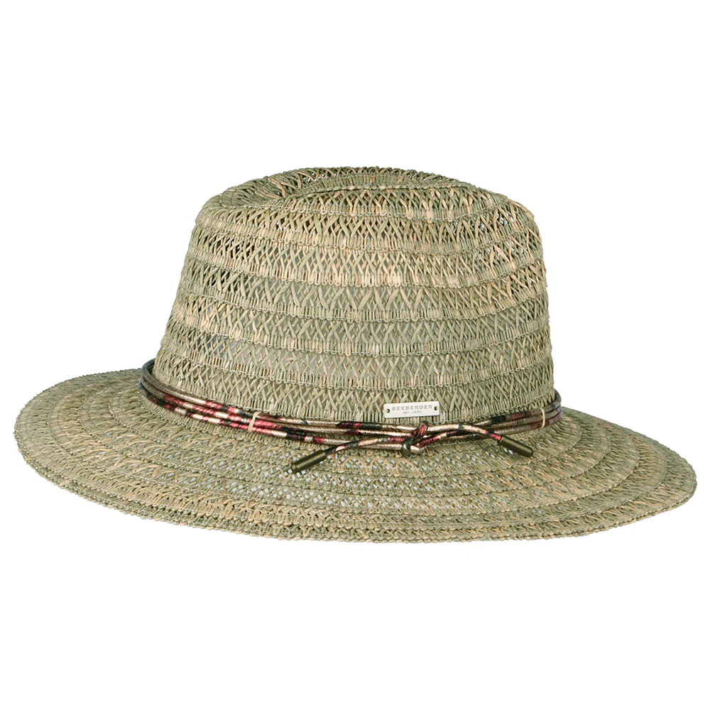 Seeberger Fedora Hut Gemustert aus Stroh - Natur - Image 3