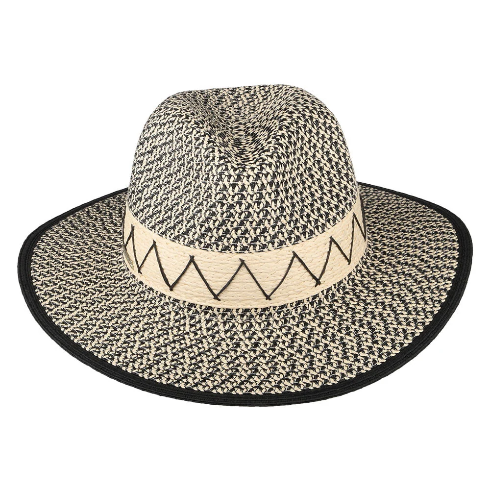 Seeberger Fedora Hut ZickZack aus Toyo Stroh - Natur-Schwarz - Image 3