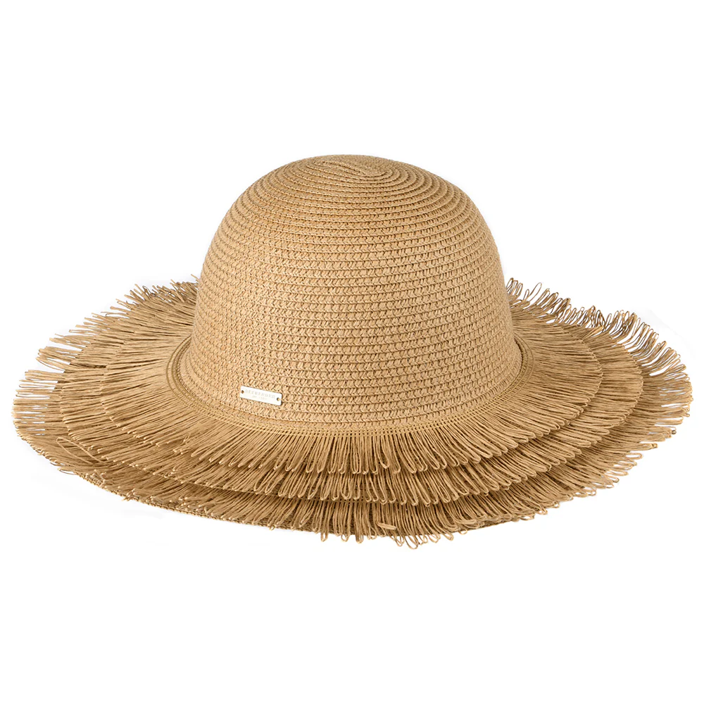 Seeberger Fringe Sonnenhut aus Toyo Stroh - Hellbraun - Image 2