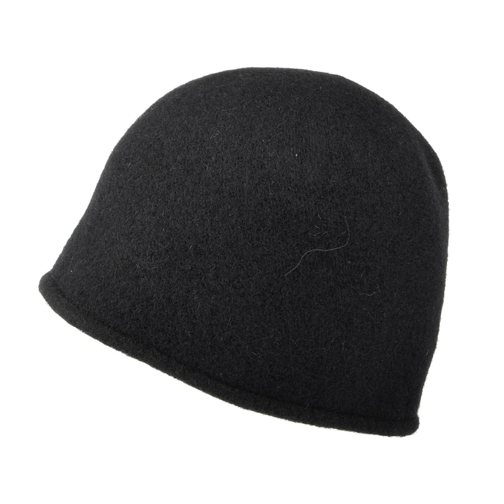 Seeberger Glockenhut mit Schleife aus Wolle - Schwarz - Image 2