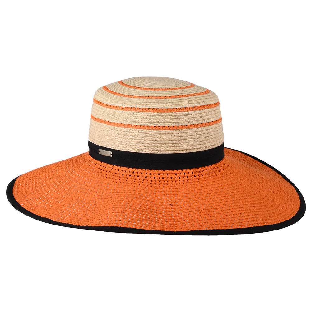 Seeberger Kreissäge Hut aus Toyo Stroh - Natur-Orange - Image 2