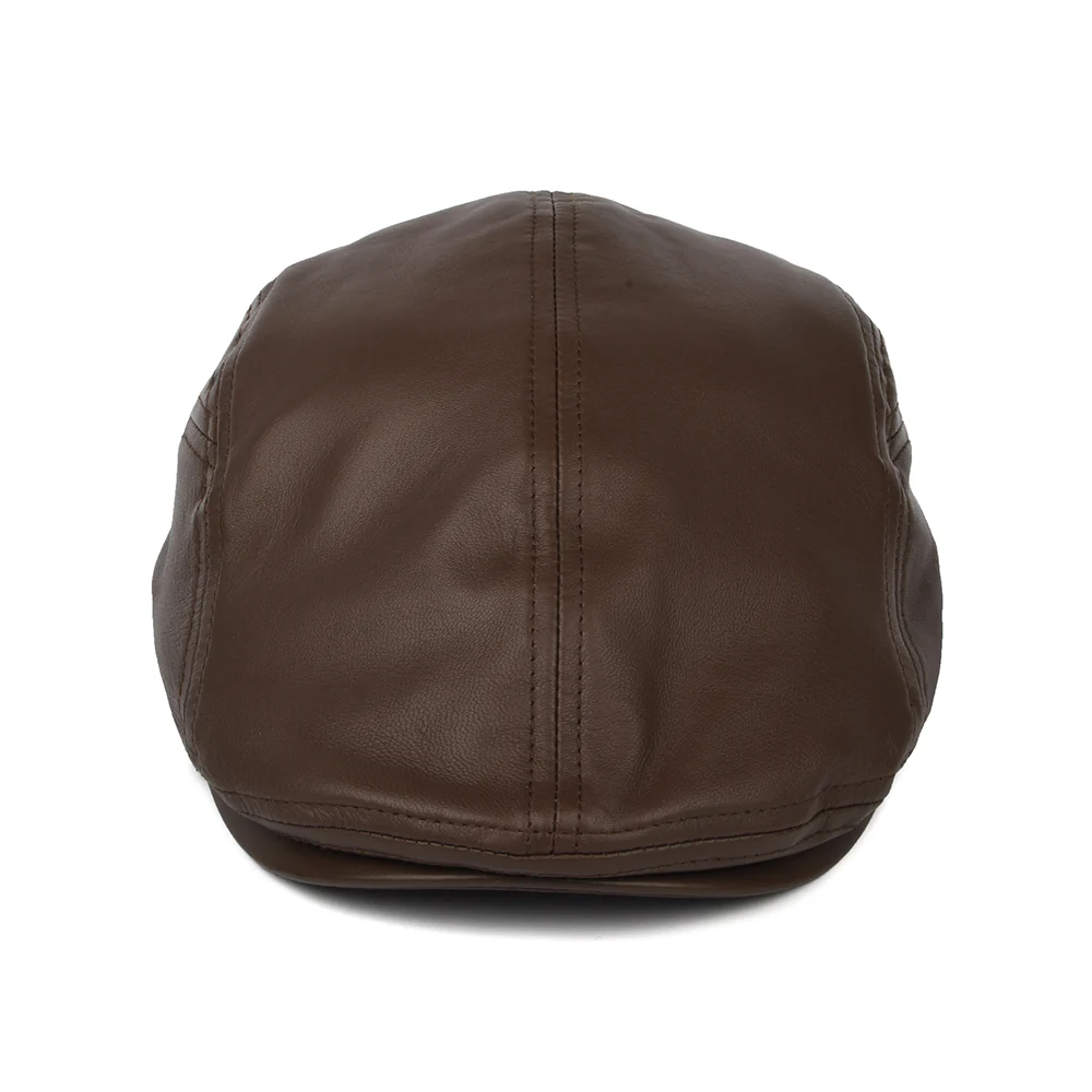 Seeberger Schiebermütze aus Leder - Braun - Image 2
