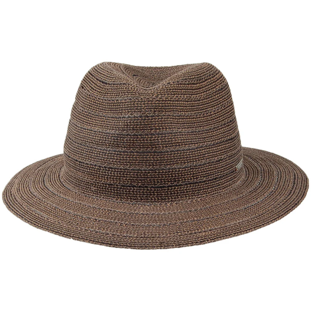 Seeberger Sommer Fedora Hut - Schwarz-Natur - Image 3