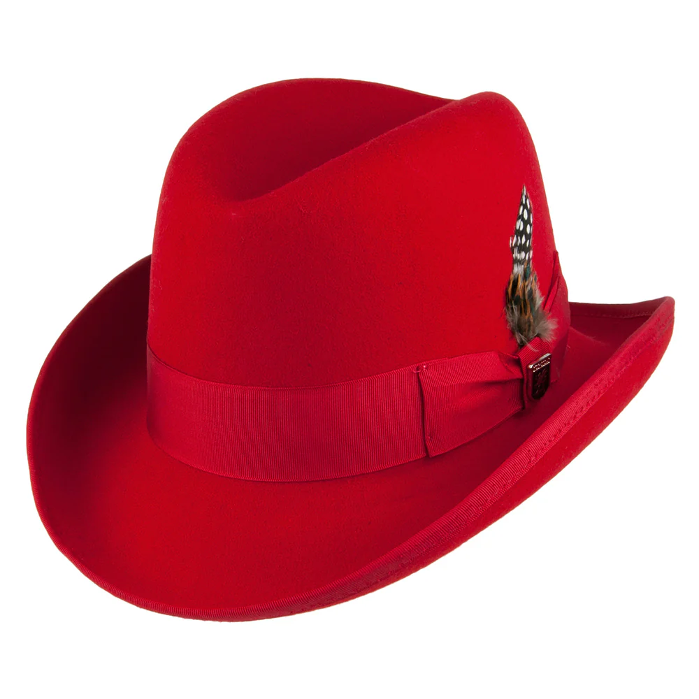 Stacy Adams Homburg Hut aus Wollfilz - Rot