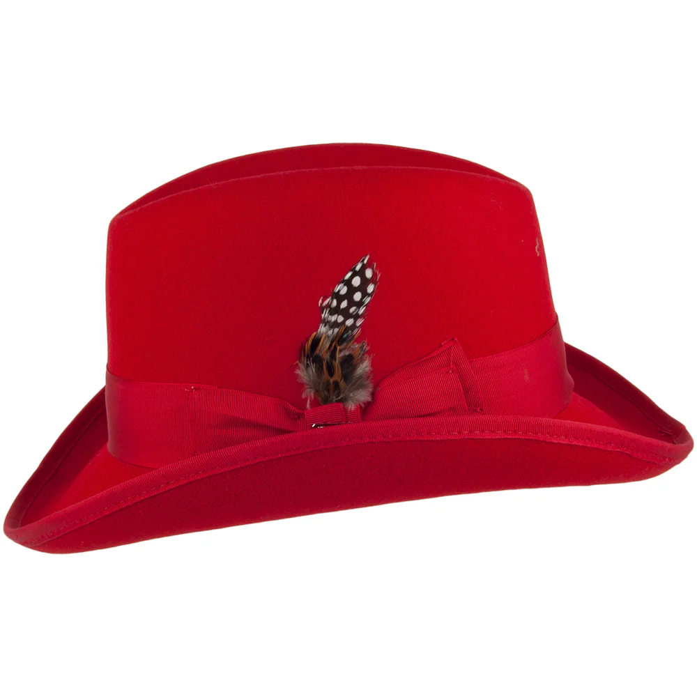 Stacy Adams Homburg Hut aus Wollfilz - Rot - Image 2