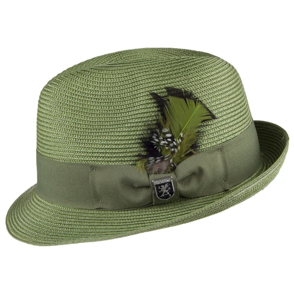 Stacy Adams Pinch Crown Trilby Hut aus Toyo Stroh - Salbeigrün - Image 2