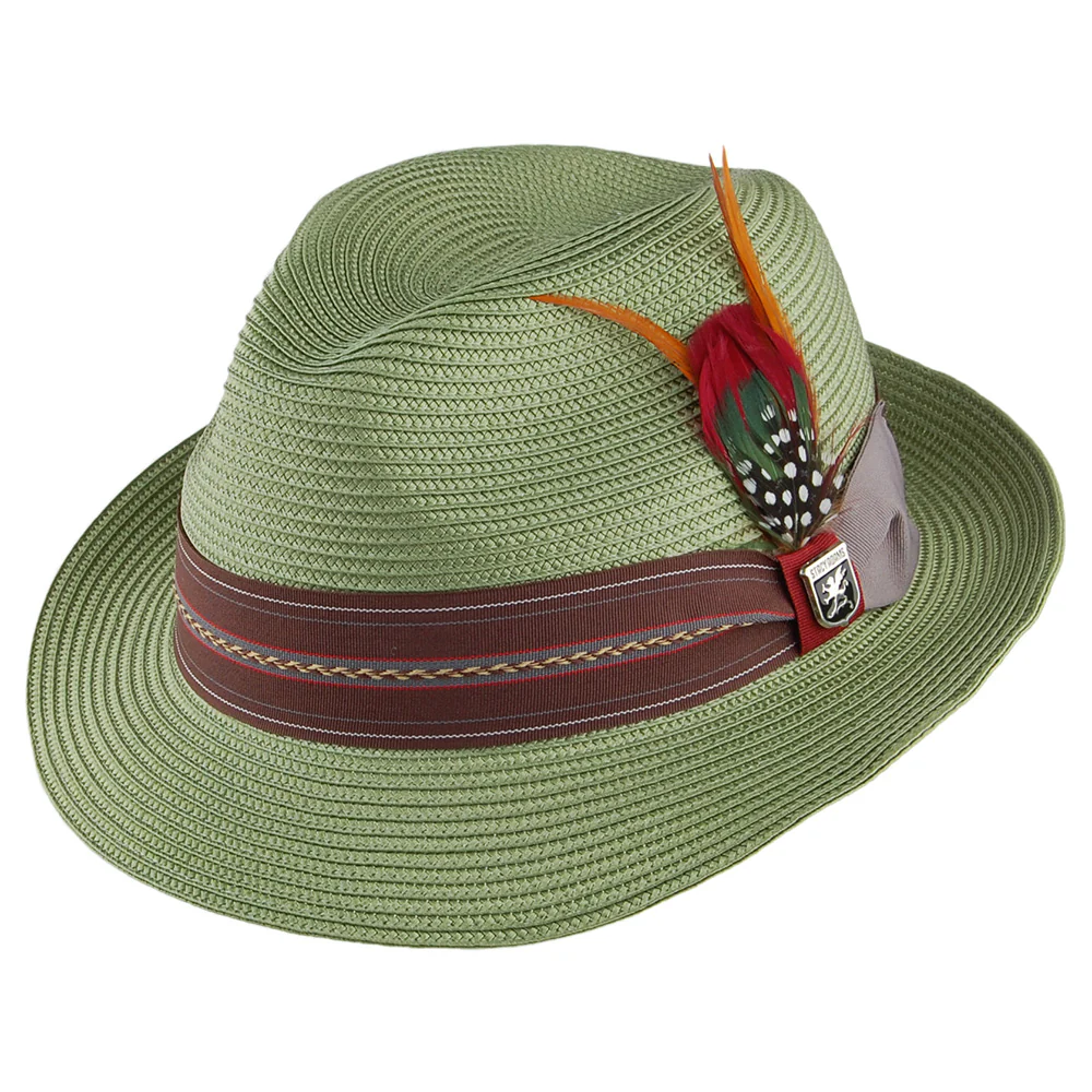 Stacy Adams Runyon Trilby Hut - Salbeigrün