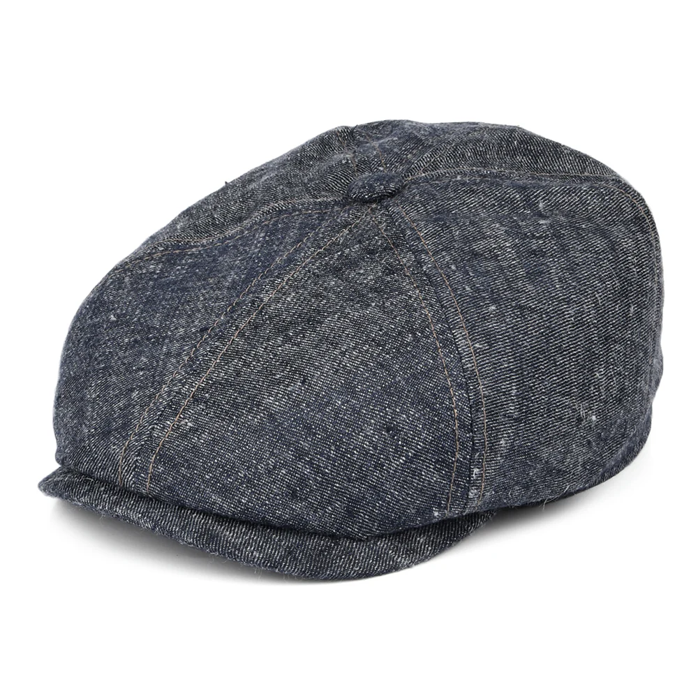 Stetson Ballonmütze aus Leinen-Seide - Blau