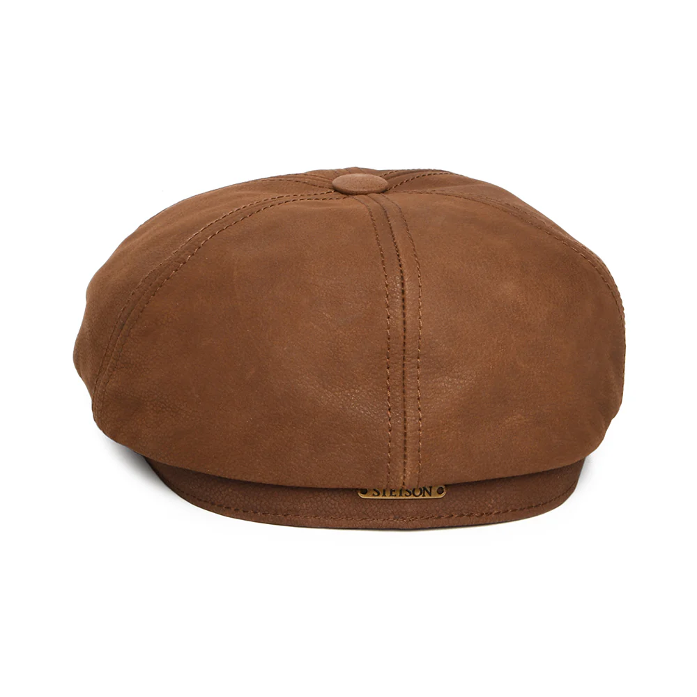 Stetson Ballonmütze aus Nubuck Leder - Cognac - Image 4