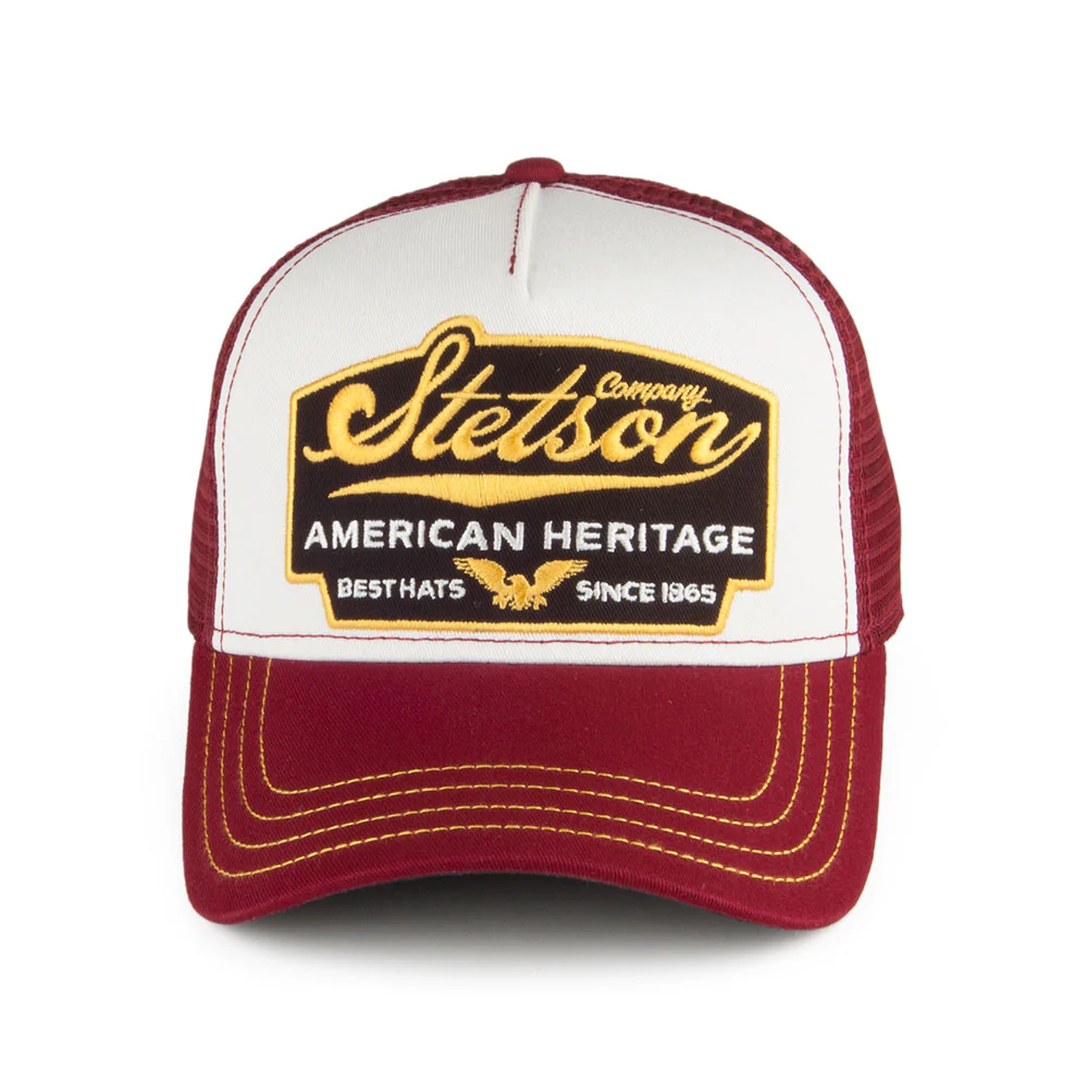 Stetson American Heritage Trucker Cap - Burgunderrot - Image 2