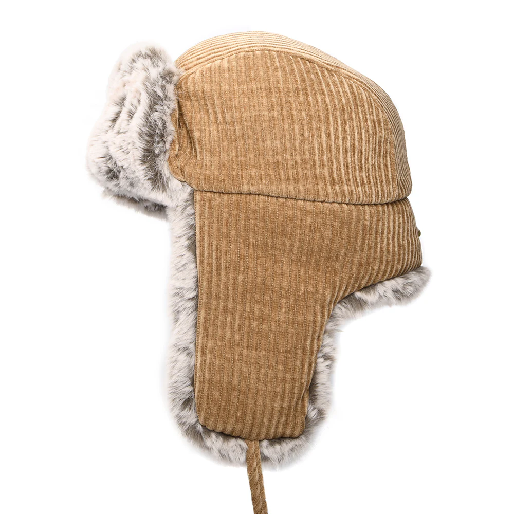 Stetson Bomber Jersey Kord Fliegermütze - Beige - Image 2