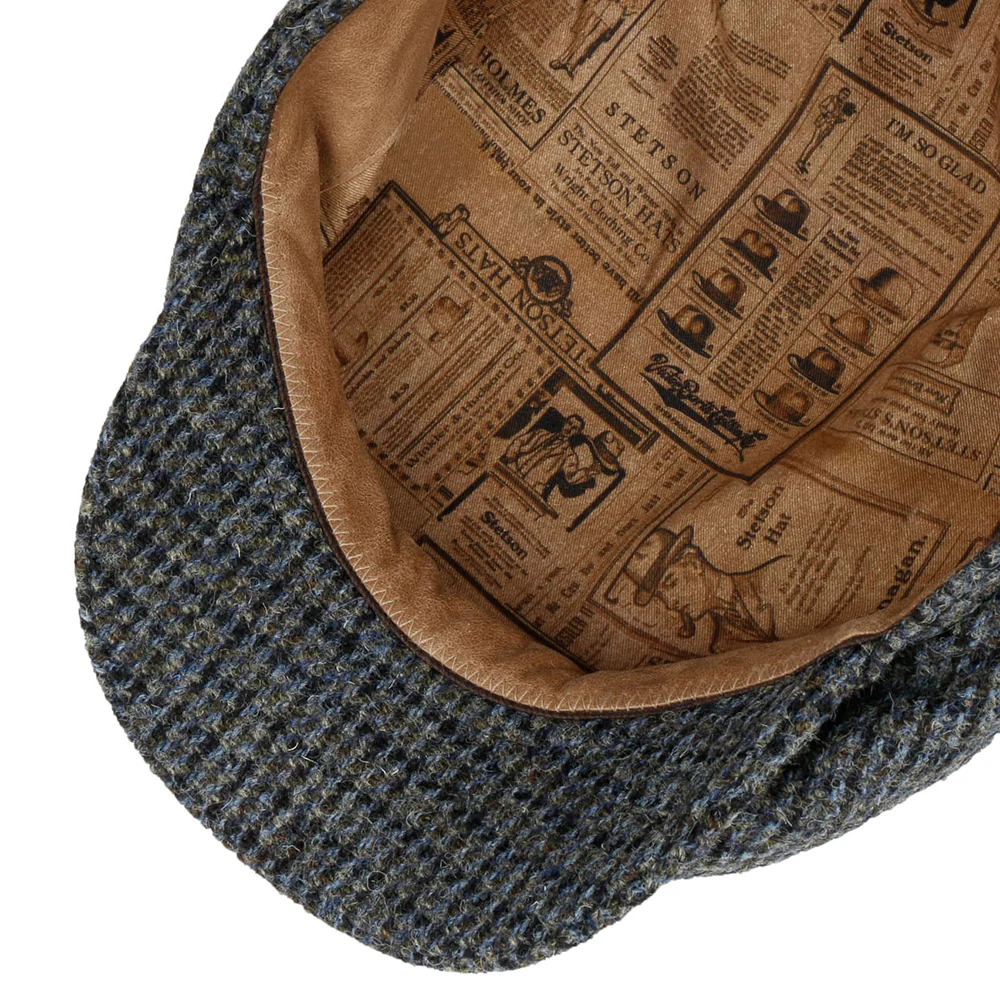 Stetson Brayton Driver HARRIS TWEED Schiebermütze - Grau-Blau - Image 4